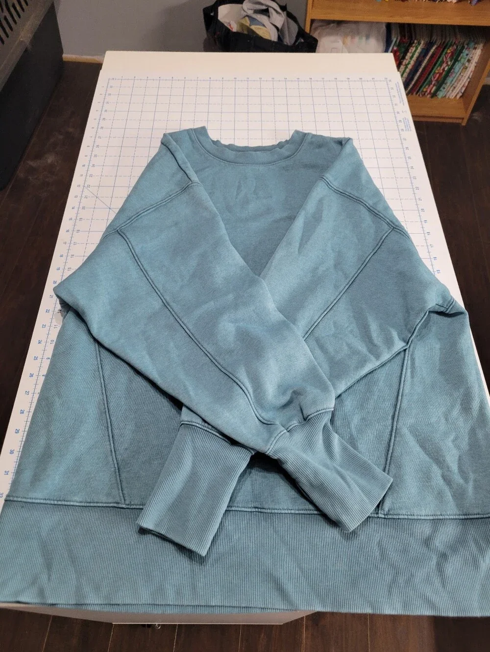 Dusty Teal Crewneck Sweatshirt - Picture 2 of 3